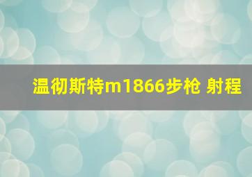 温彻斯特m1866步枪 射程